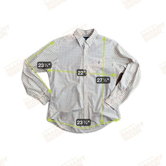 Ralph Lauren‎ Mens Classic Fit Yellow Blue Plaid Button Down Shirt L Relaxed Fit - Picture 2 of 7